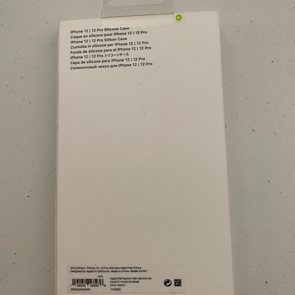 Authentic Apple Brand iPhone 12 | 12 Pro Silicone Case with MagSafe -Pink Citrus - Picture 5 of 5